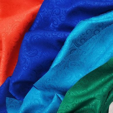 Шовк жаккард двохсторонній візерунки електрик